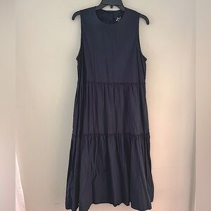 TOAST NEW COTTON POPLIN BLACK DRESS